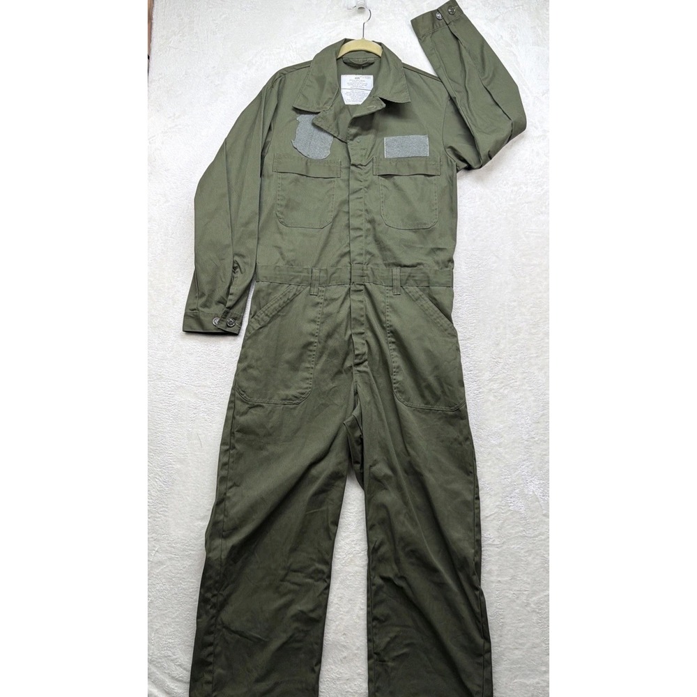 US Military Coveralls 40R Olive Green Mechanic Workwear‎ Utility Suit